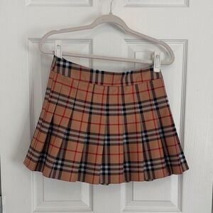 Finesse Plaid Tan Skirt Sz Medium